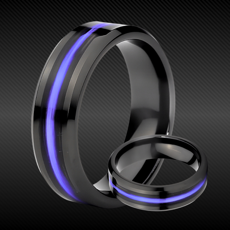 Thin Purple Line Black Edition - Kevlar and Carbon Fiber Inlay Ring