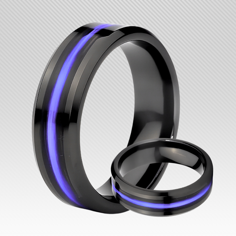 Thin Purple Line Black Edition - Kevlar and Carbon Fiber Inlay Ring